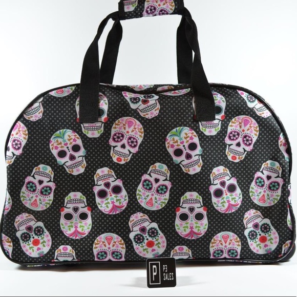 betsey johnson skull luggage